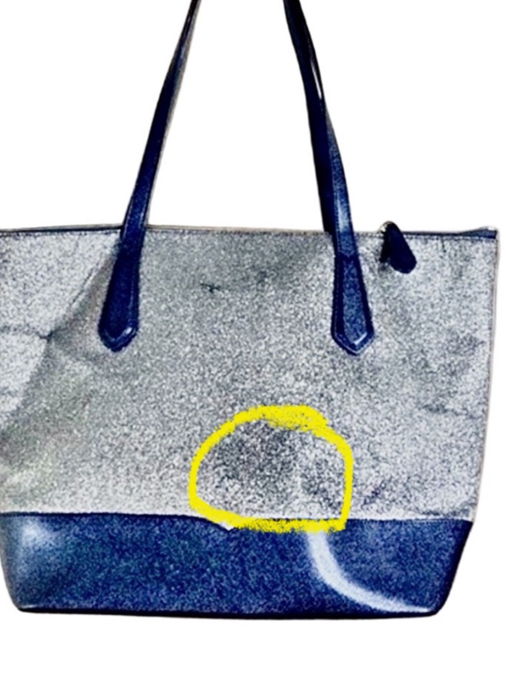 Kate Spade Lola Joely Glitter Tote Large Dusk Navy Shimmery Carryall - Picture 13 of 13
